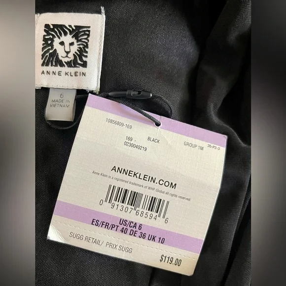 PERFECT NWT Little Black Dress by Anne Klein Sz 6 - Picture 9 of 12